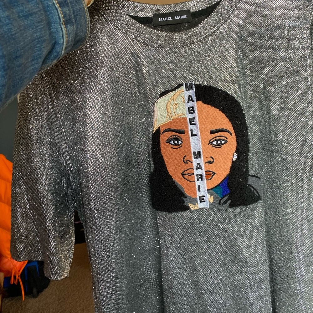 Mabel and Marie shiny glitter shirt